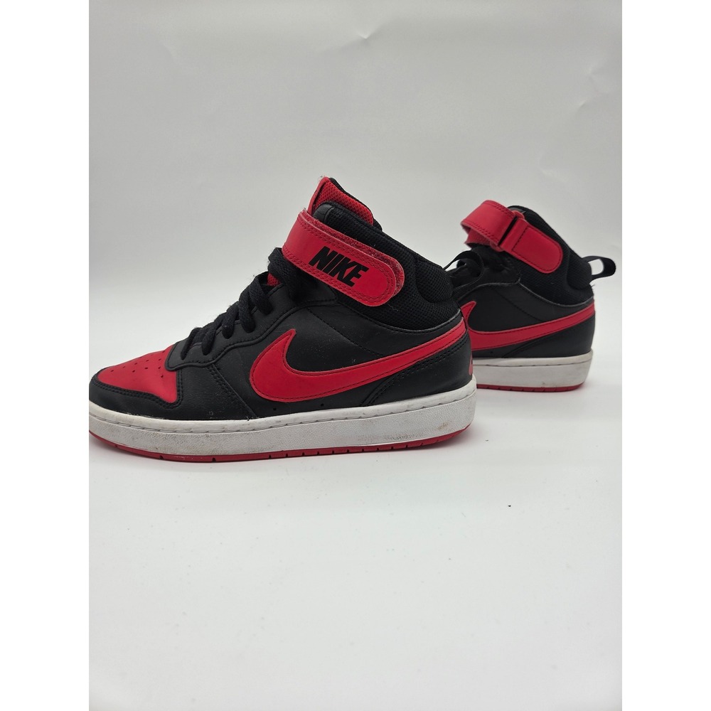 Nike Court Borough Mid 2 5Y Black Red Kids Sneakers CD7782-003 - Picture 5 of 9